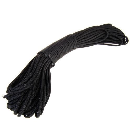 100ft Paracord 550 Parachute Cord 7 Strand Outdoor Survival Black