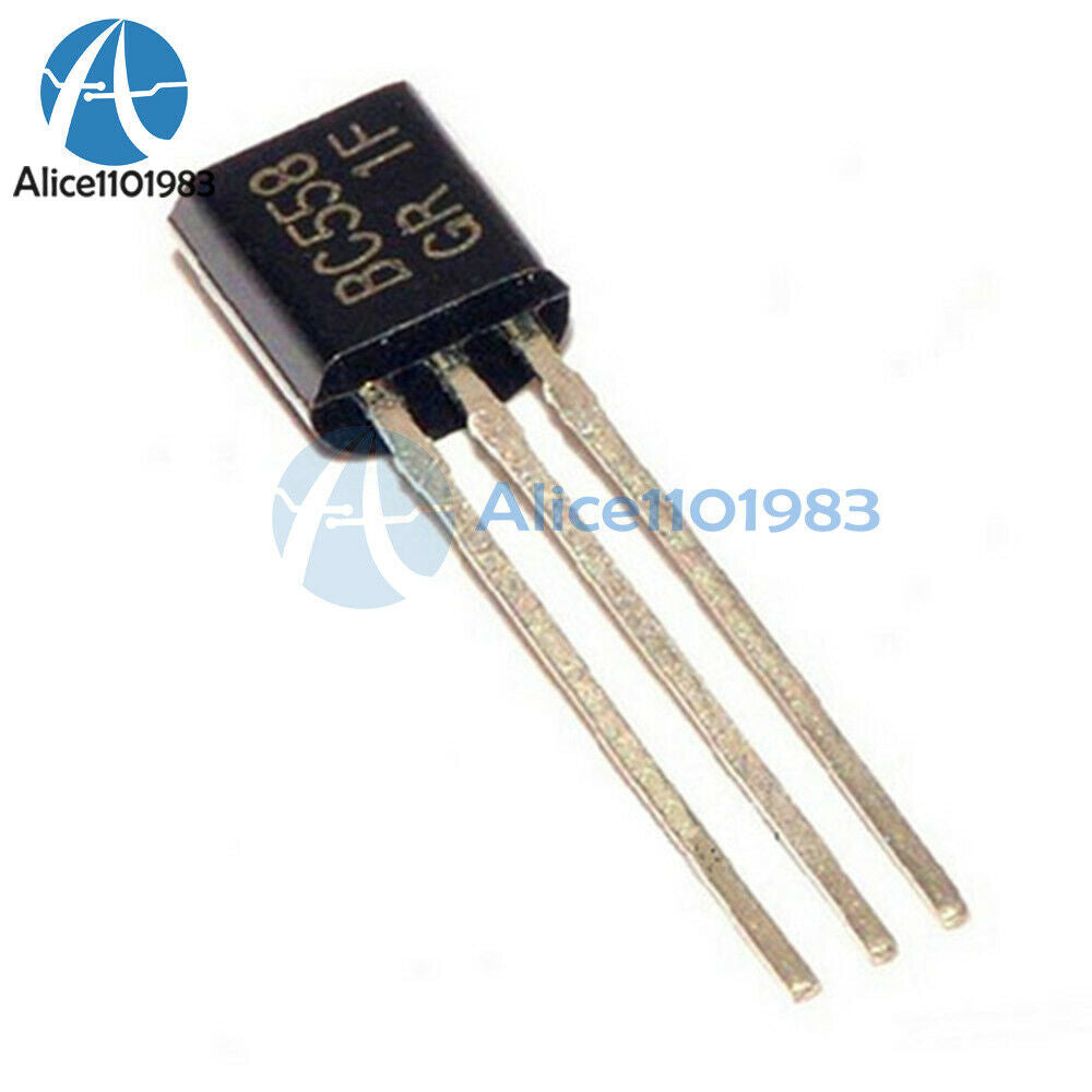 100PCS BC558 BC558B TO-92 PNP 30V 0.1A Transistor NEW