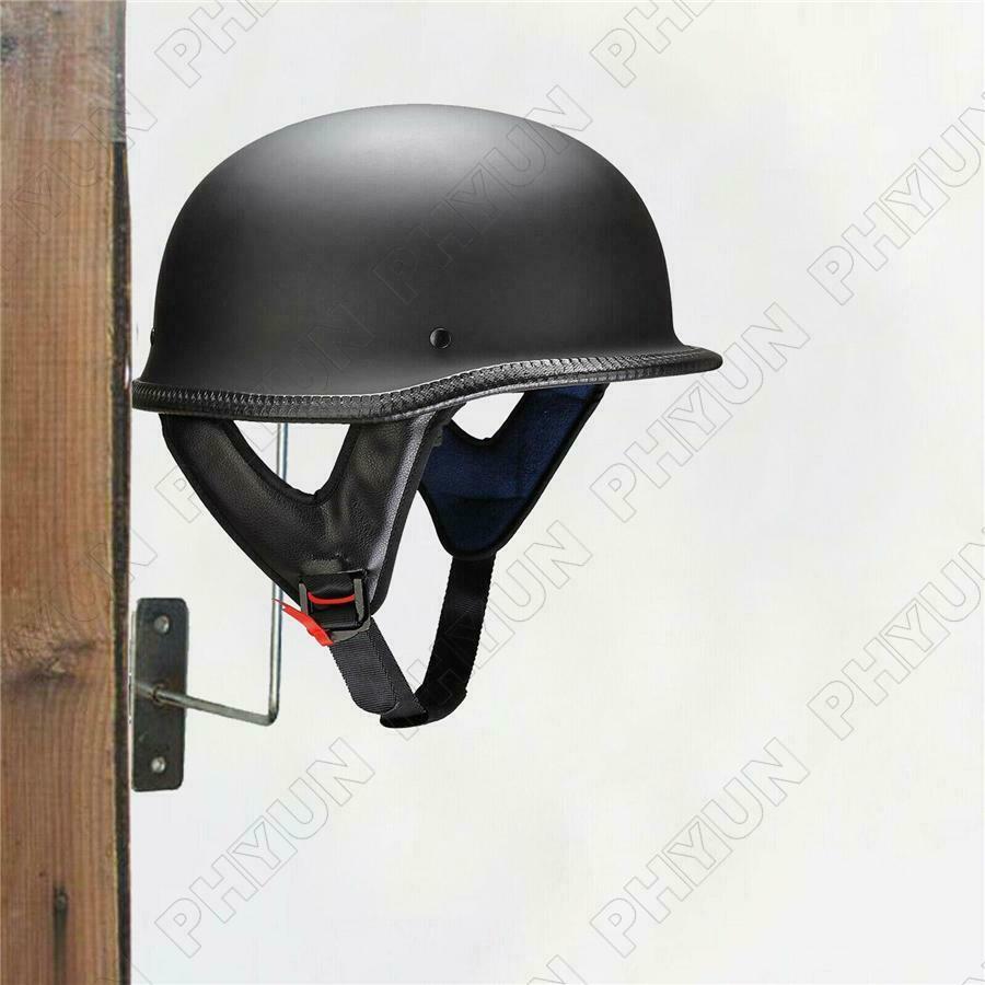 3Pcs Universal Motorcycle Scooter Helmet Holder Hook Helmet Rack Black Steel