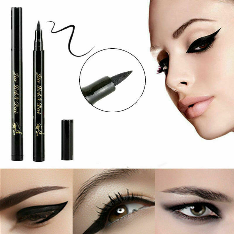 US Black Waterproof Eyeliner Liquid Eye Liner Pen Pencil Beauty Makeup Cosmetic~