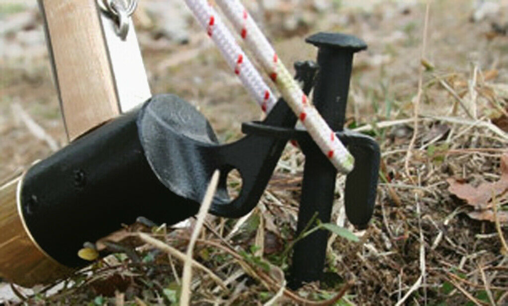 Pack 5x HEAVY DUTY High Strength STEEL Camping Tent Canopy Stakes Pegs 20cm