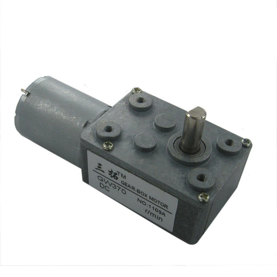 GW370 DC 24V 130RPM Output Speed 6mm Shaft Electric Power Geared Motor