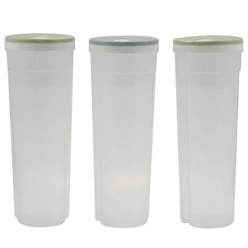 3 pcs Tall Food Storage Cylinder Shaped Spaghetti Noodle Container Box for GraZ6