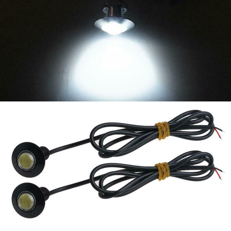 1 Pair Ultra Thin 23mm 12V Car LED DRL Daytime Running Light Eagle Eye Lamp