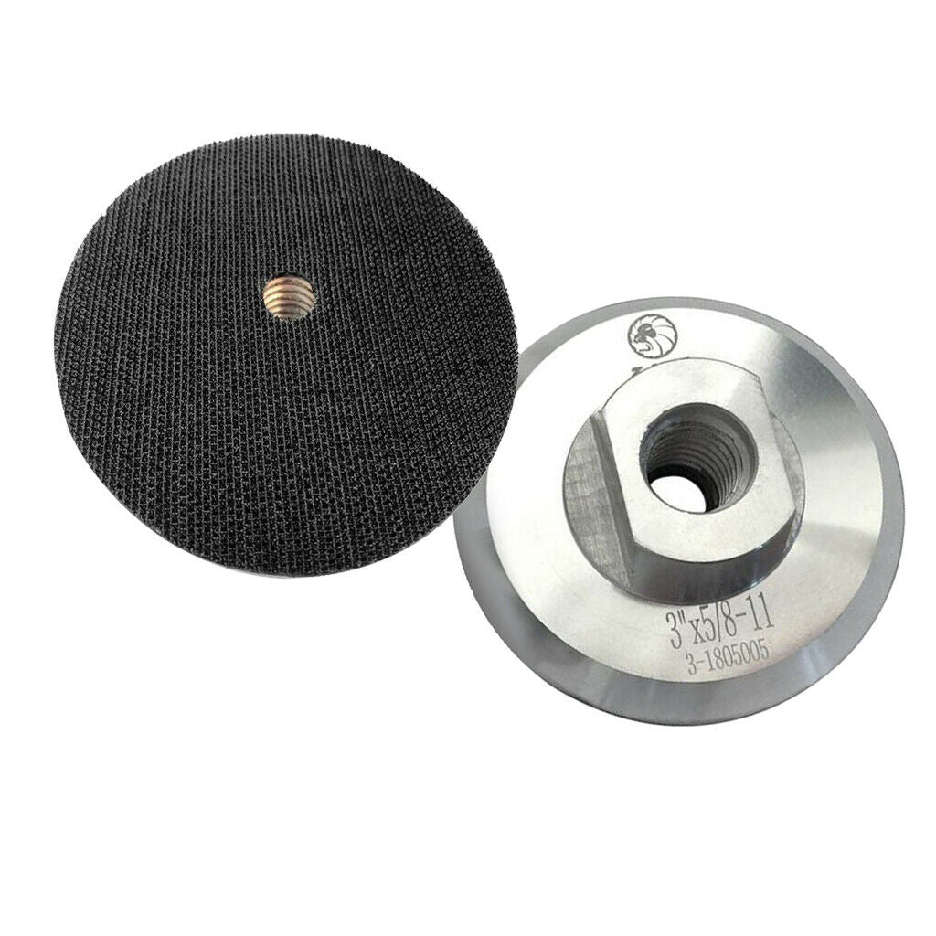 Aluminum Back Holder for Diamond Polishing Pads 5/8"-11 Thread 3inch