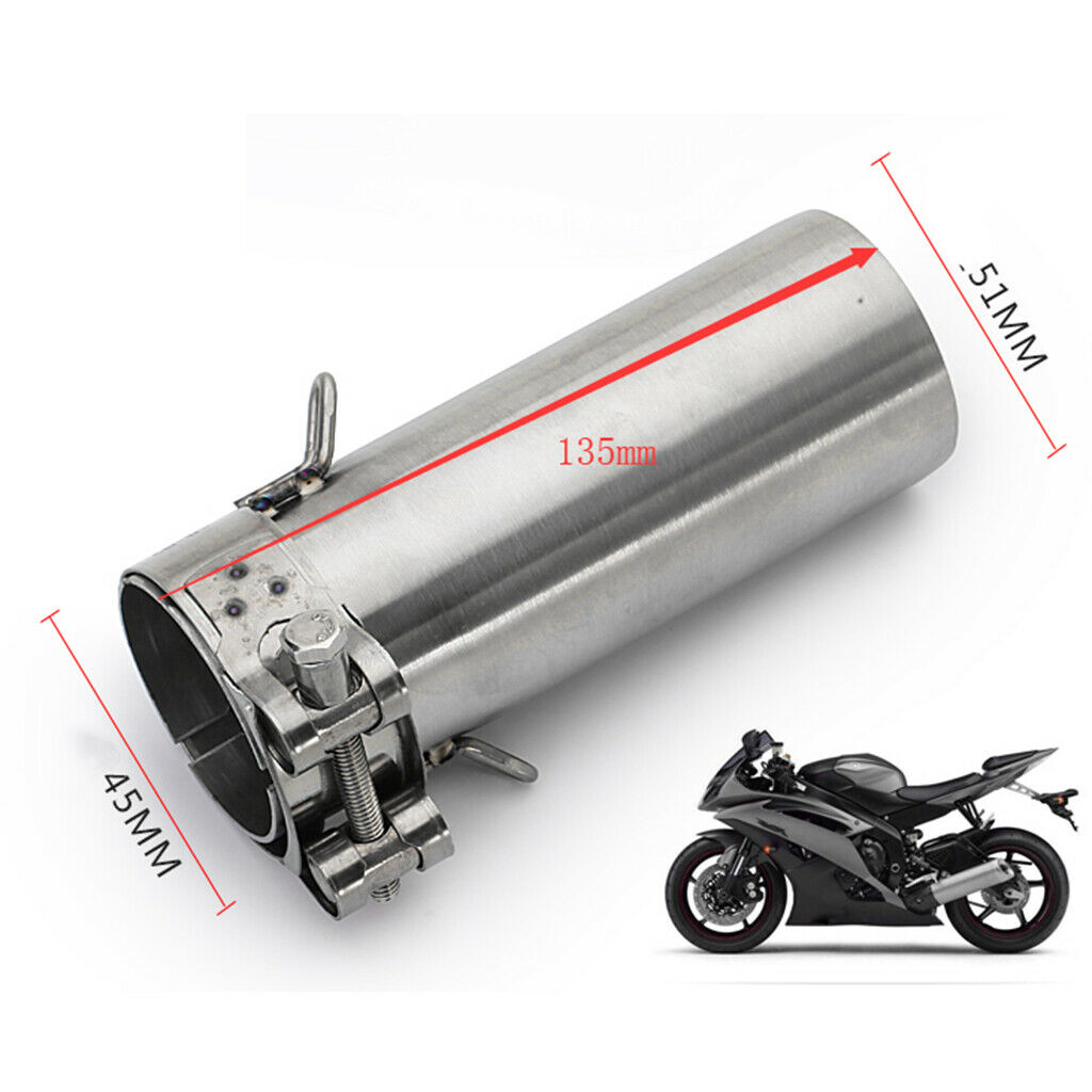 51mm Exhaust Muffler Pipe Middle Link Tube for Yamaha R6 2006-2014