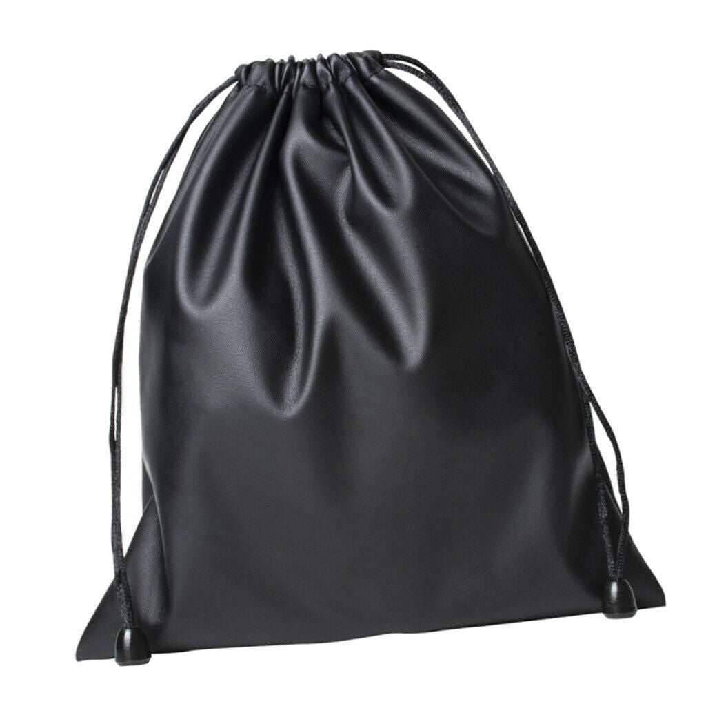 Portable Headphone Protective Pouch PU Leather Waterproof Black for PTM