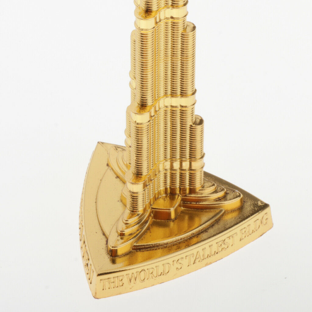 Alloy Dubai Halifah Tower Satue Landmark Building Living Room Decor Golden