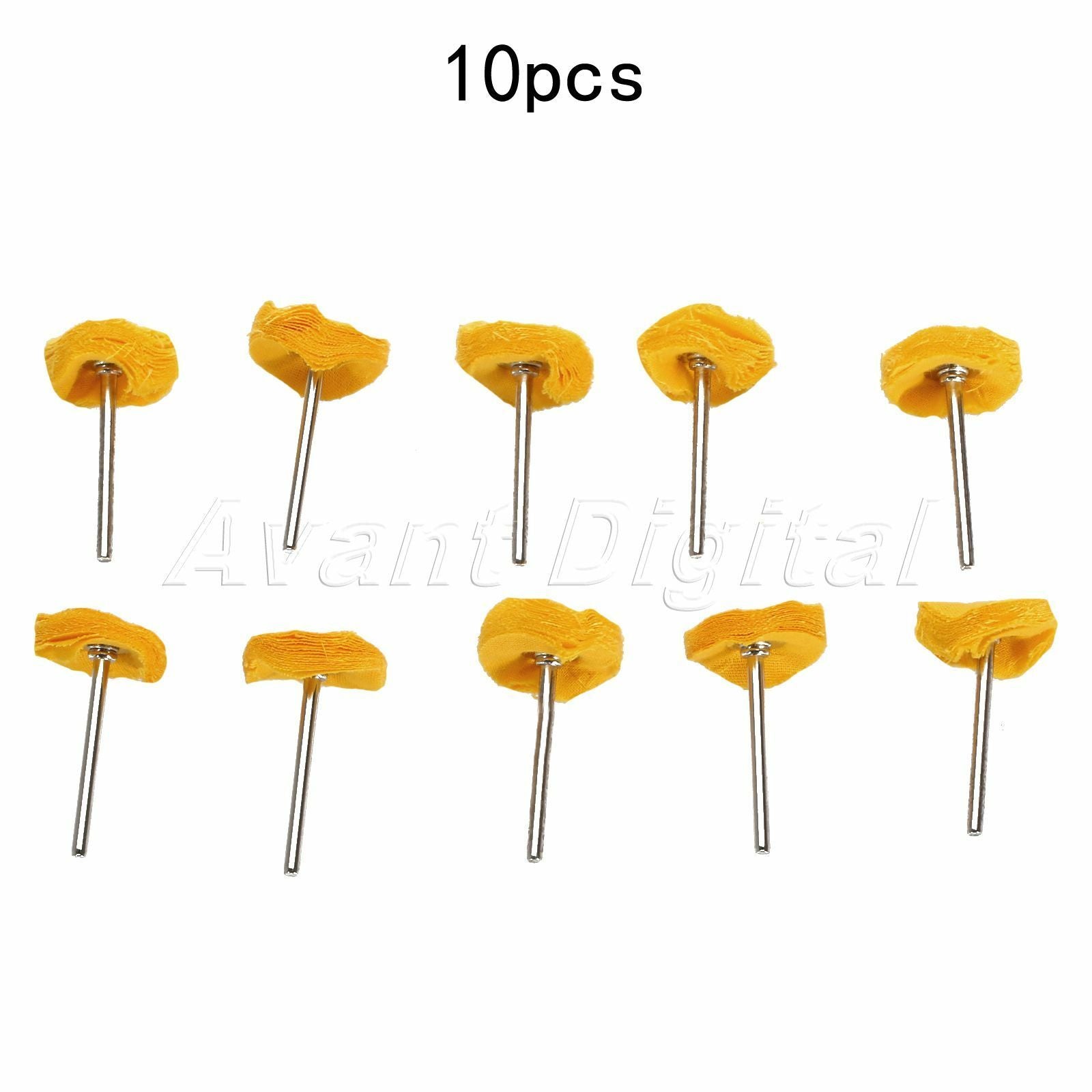 10Pcs Polishing Yellow Cloth Round Wheel 25mm Brushes for Power Rotary Craft