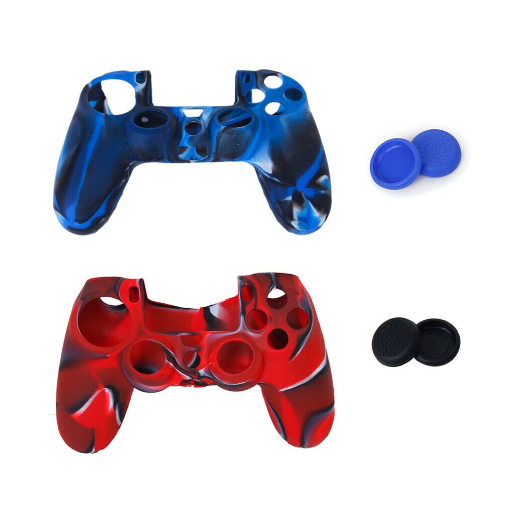 2 Camo Silicone Skin Case Cover+Joystick Thumbstick