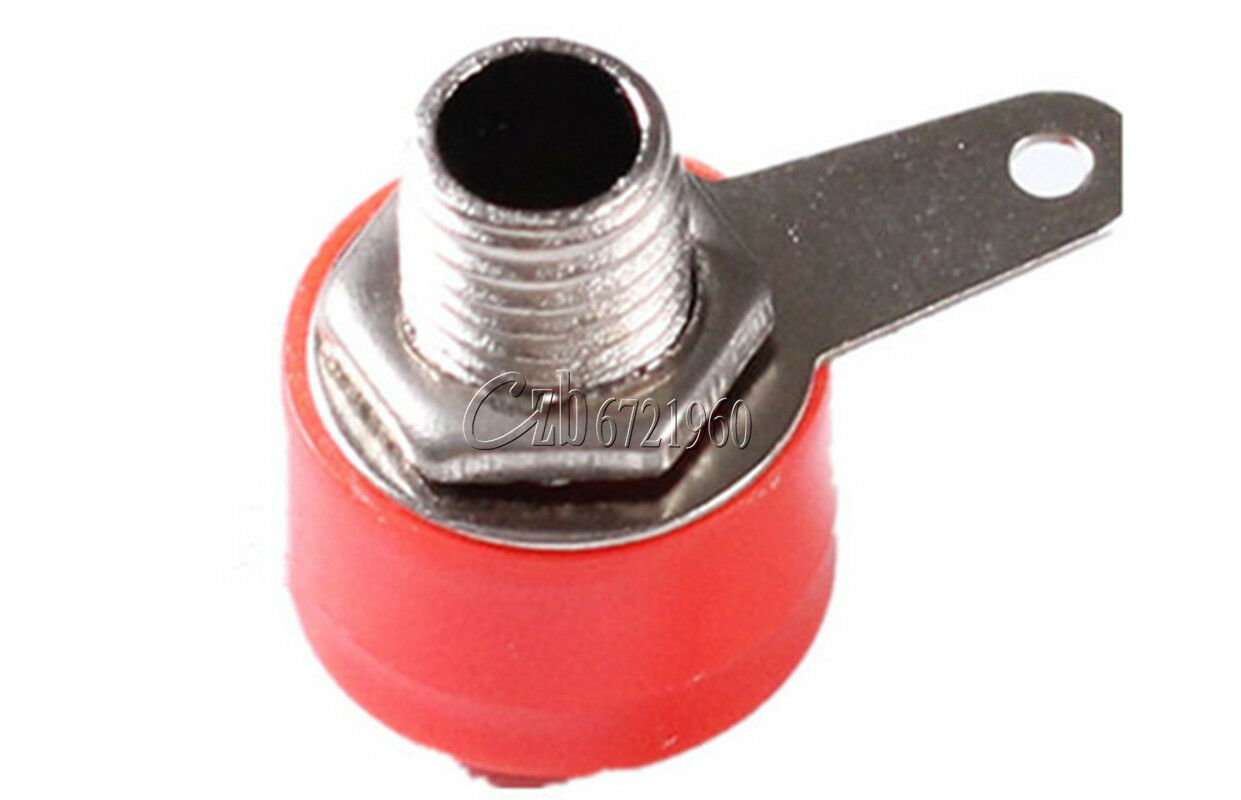 4PCS JS-910B Short Red Black 4mm Banana Female Jack Terminal for Speaker Audio