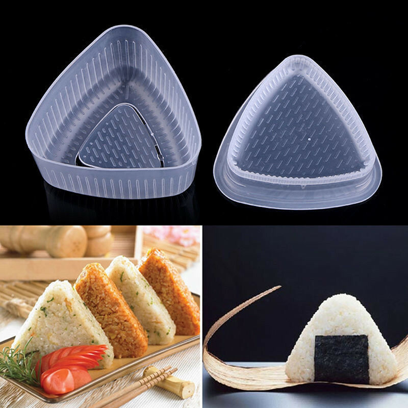 1 set Rice Ball Bento Press Maker Mold Triangle Form Mold Sushi Make  JfJ.l8