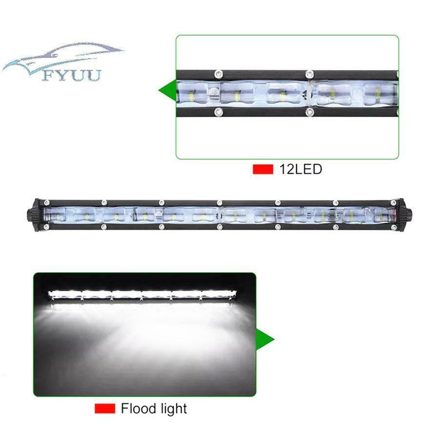 13'' 120W Aluminum Car SUV Offroad 9D Flood Beam Single Row LED Work Light Bar