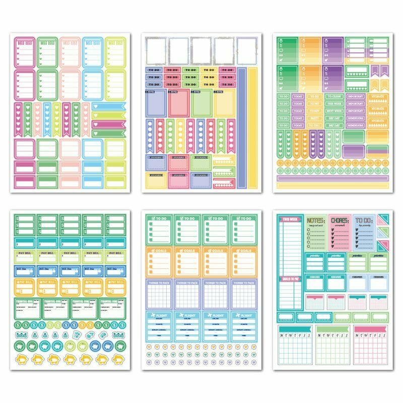 730pcs Planner Stickers Scrapbooking Deco Alphabet Stickers Korean Stationery