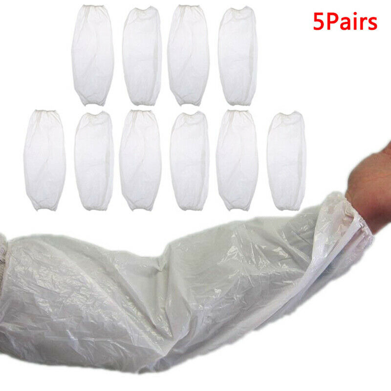 5Pair Disposable Tattoo Arm Sleeves Work Sleevelet Cover Elastic Band Waterpr_DD