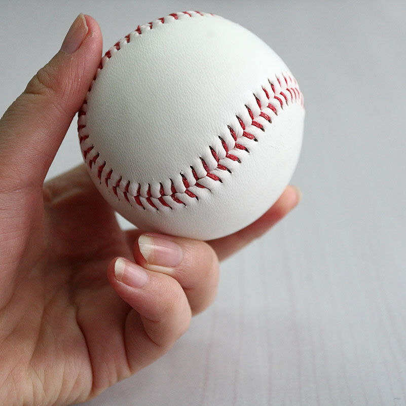 9" Soft Leather Sport Practice & Trainning Base Ball BaseBall Softball New H4DF