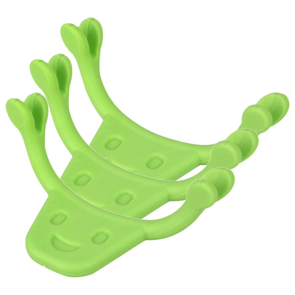 Pack of 3 Silicone Smile Trainer Face Line Lifting Training Corrector Green