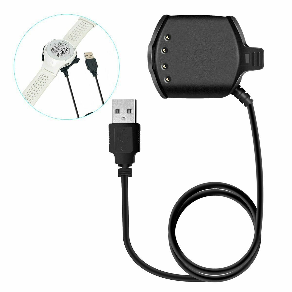 USB Charging & Data Cable Cradle For Garmin Approach S2/Approach S4 Watch Part