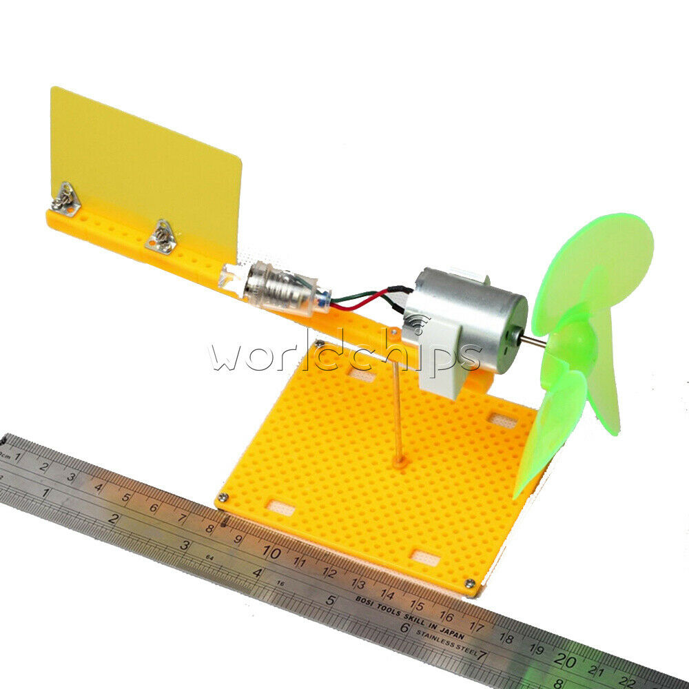 Micro Wind Turbines Generator Small DC Motor Blades with Holder DIY Kit Project