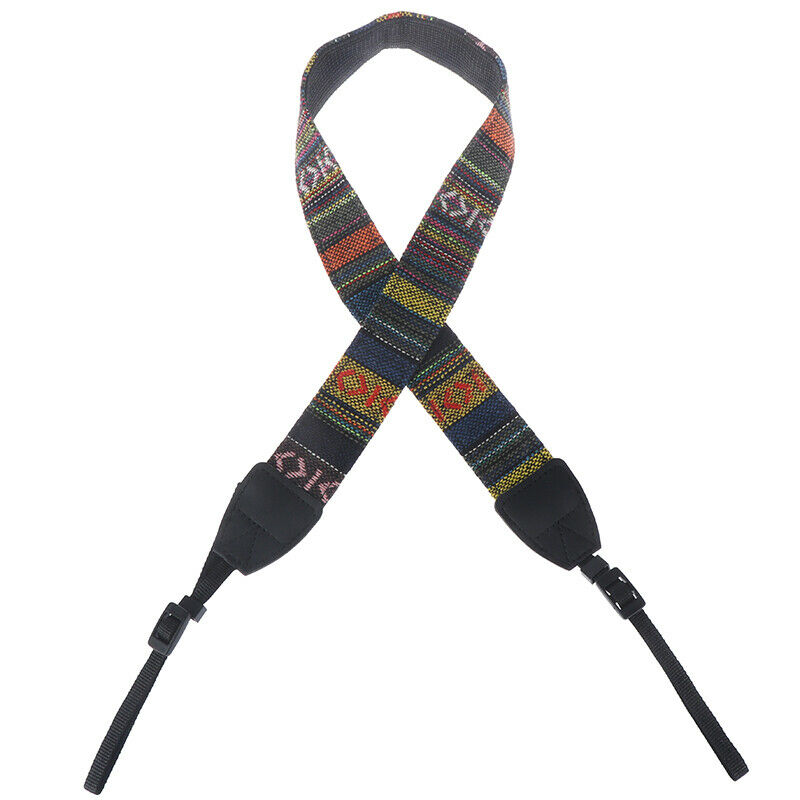 Retro Style Colorful Pattern Camera Shoulder Neck Sling Hand Strap for Cam x Ad
