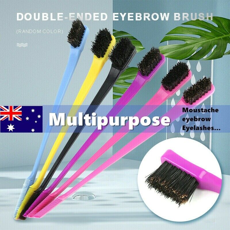 2pcs Edge Double Sided Comb Hair Control Brush Gel Smooth Natural Colors .l8