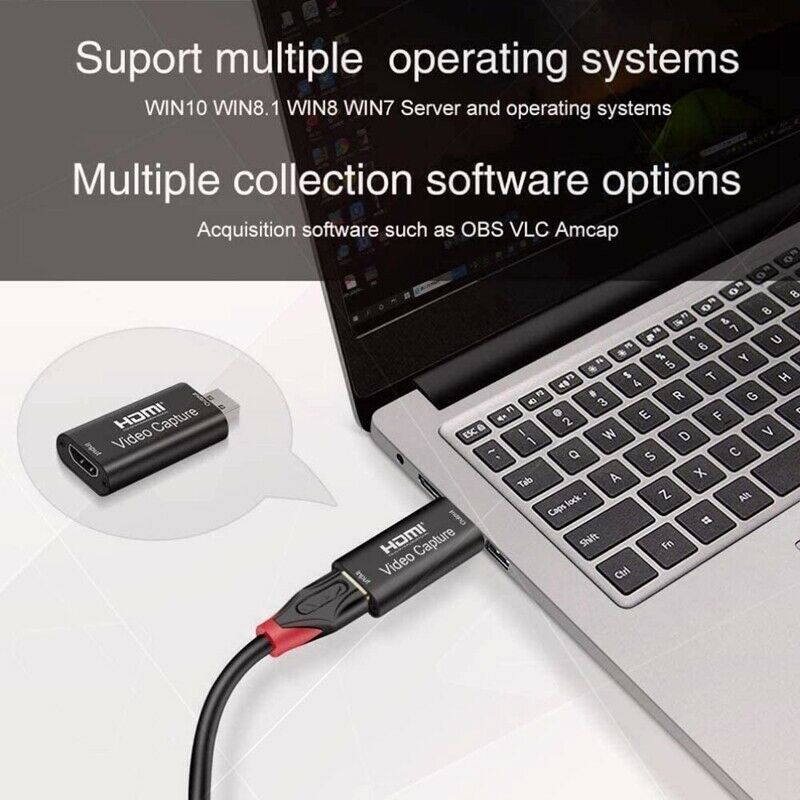 Audio Video Capture Cards 1080P MI to USB 2.0 Video Record for Gaming StreaminO9