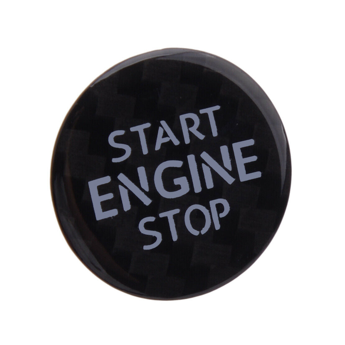Real Carbon Fiber Black Engine Start Stop Button Trim Fit For VW Touareg Phaeton