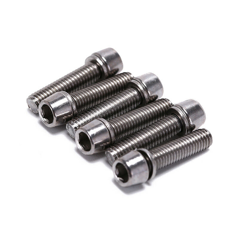 6pcs bicycle headset stem cap screw steel bicycle seat disc bolt m5 * 20.l8