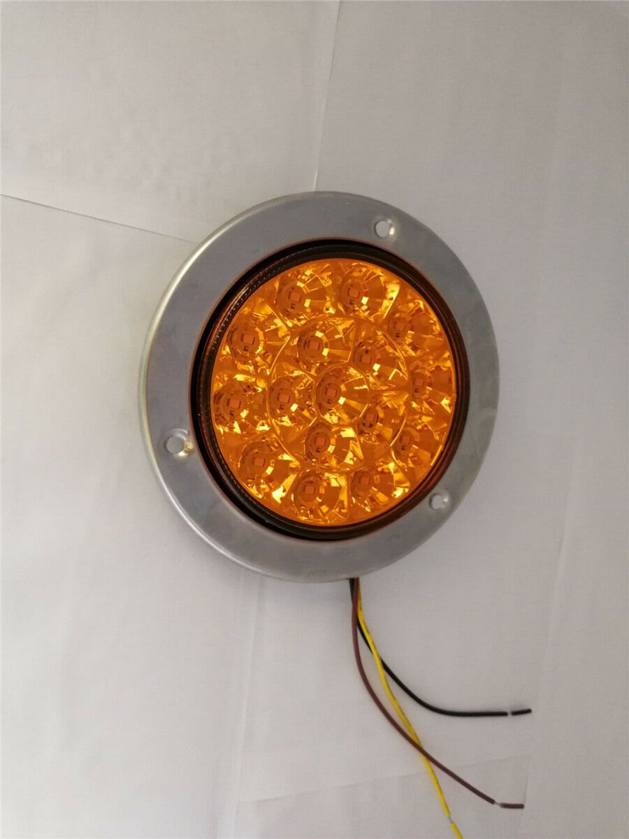 1 Pair 16-LED Super Bright White Truck Trailer Marked Tail Lights Reverse Lamps