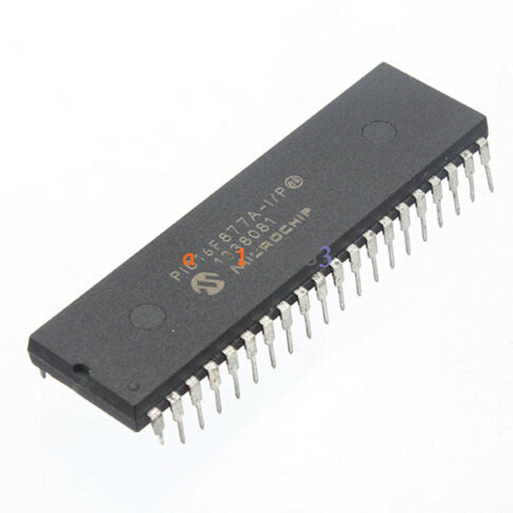 2PCS MCU IC MICROCHIP DIP-40 PIC16F877A-I/P PIC16F877A