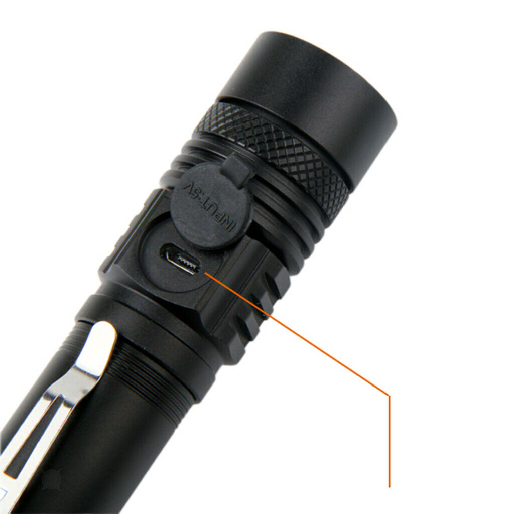 Compact Zoom LED Flashlight Super Bright Portable Outdoor Torch Lamp 4 Modes