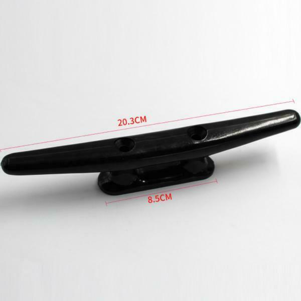 8" Black Nylon Closed Base Marine Boat & Dock 8 inch Cleat
