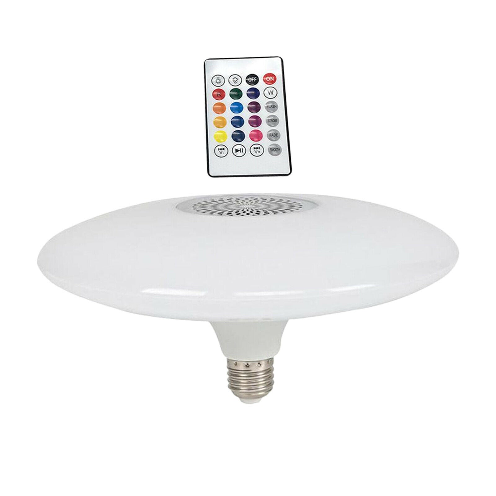E27 Smart LED Light Bulb Bluetooth RGB Color Music Speaker Remote Control Lamp