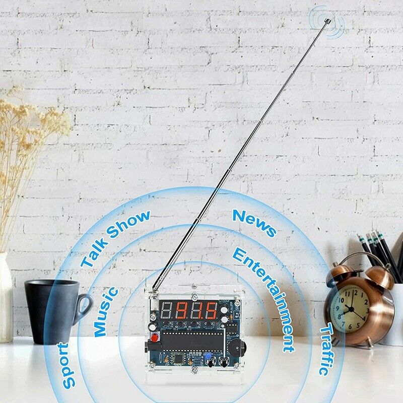 DIY Radio FM Receiver Kit Digital Radio 76MHz-108MHz Adjustable Wireless ReceiP6