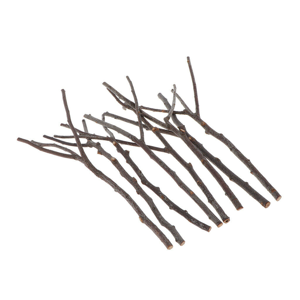 8Pcs Unpainted Natrual Dry Branches Rustic Wood Pieces Wedding Art Decors