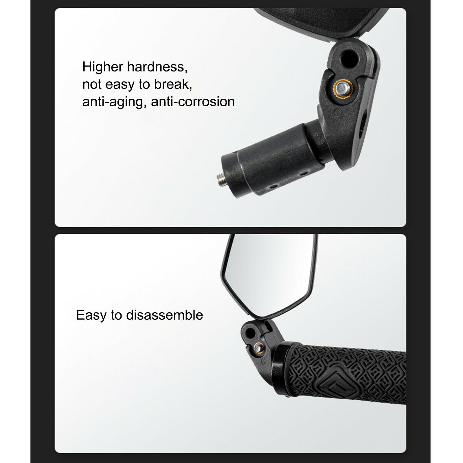 1-pack Mini Rotaty Handlebar Glass Rear view Mirror for Road Bike Bicycle