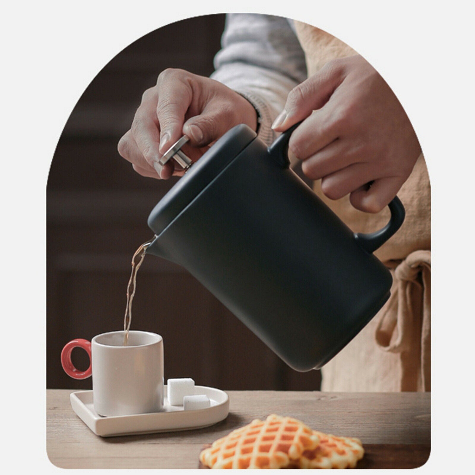French Press Coffee Maker for Good Coffee and Tea Office Camping Rust-Free