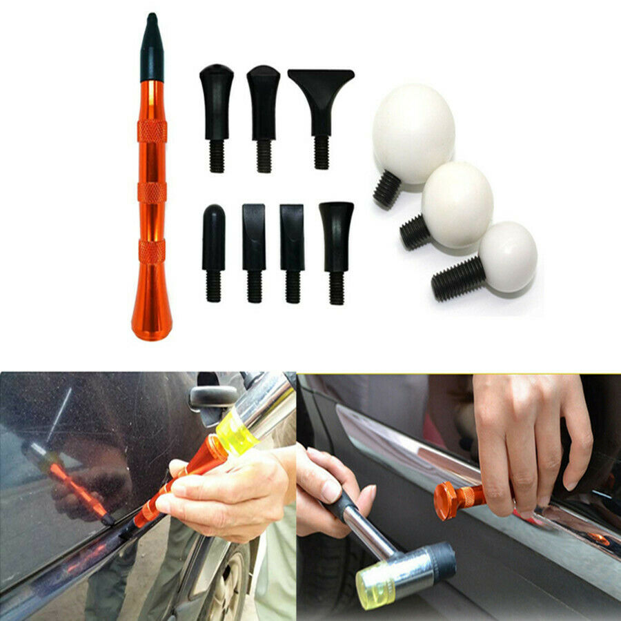 Alloy Car Dent Repair Flattening Pen and 3PCS Nylon+Iron Ball Head Tip Tool Kit