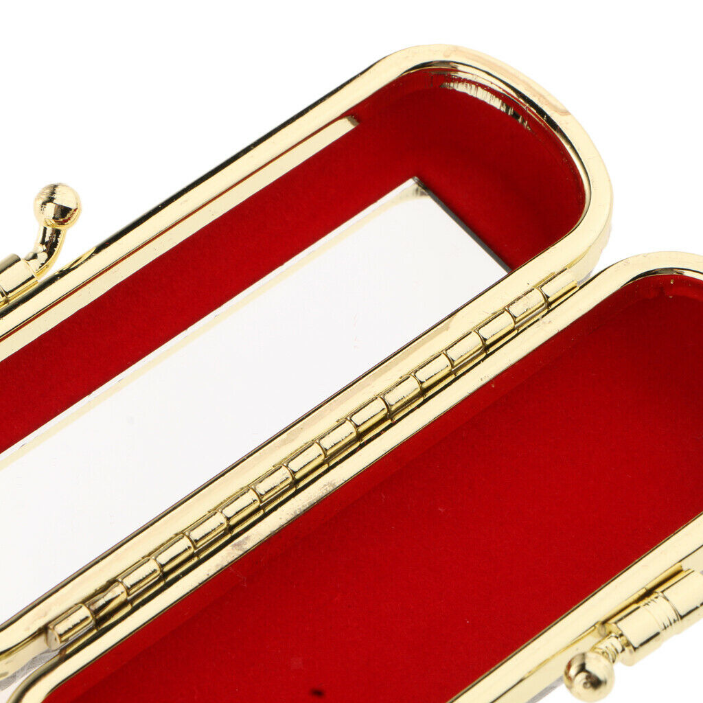 2Pcs PU Leather Lipstick Lip Gloss Storage Case Makeup Holder Box Portable