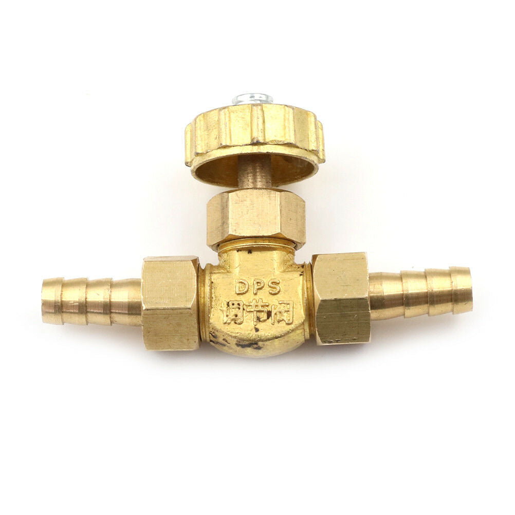 1PC 8mm ID Hose Barb Brass Needle Valve for Gas Max Pressure 0.8 Mpa  jvJ.l8