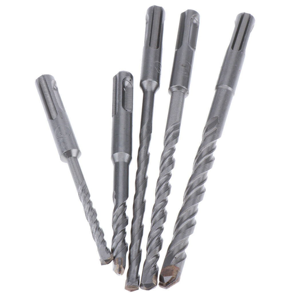 5pc Round-handle Electric Hammer Impact Drill Bit for Concrete Masonry Stone
