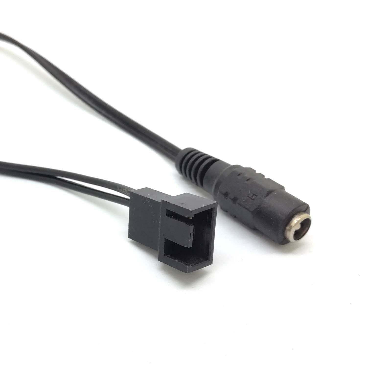 PC 4Pin Fans Male To 5.5x2.1mm Female DC Power Cable 12v 9v 5v Fan Route kd