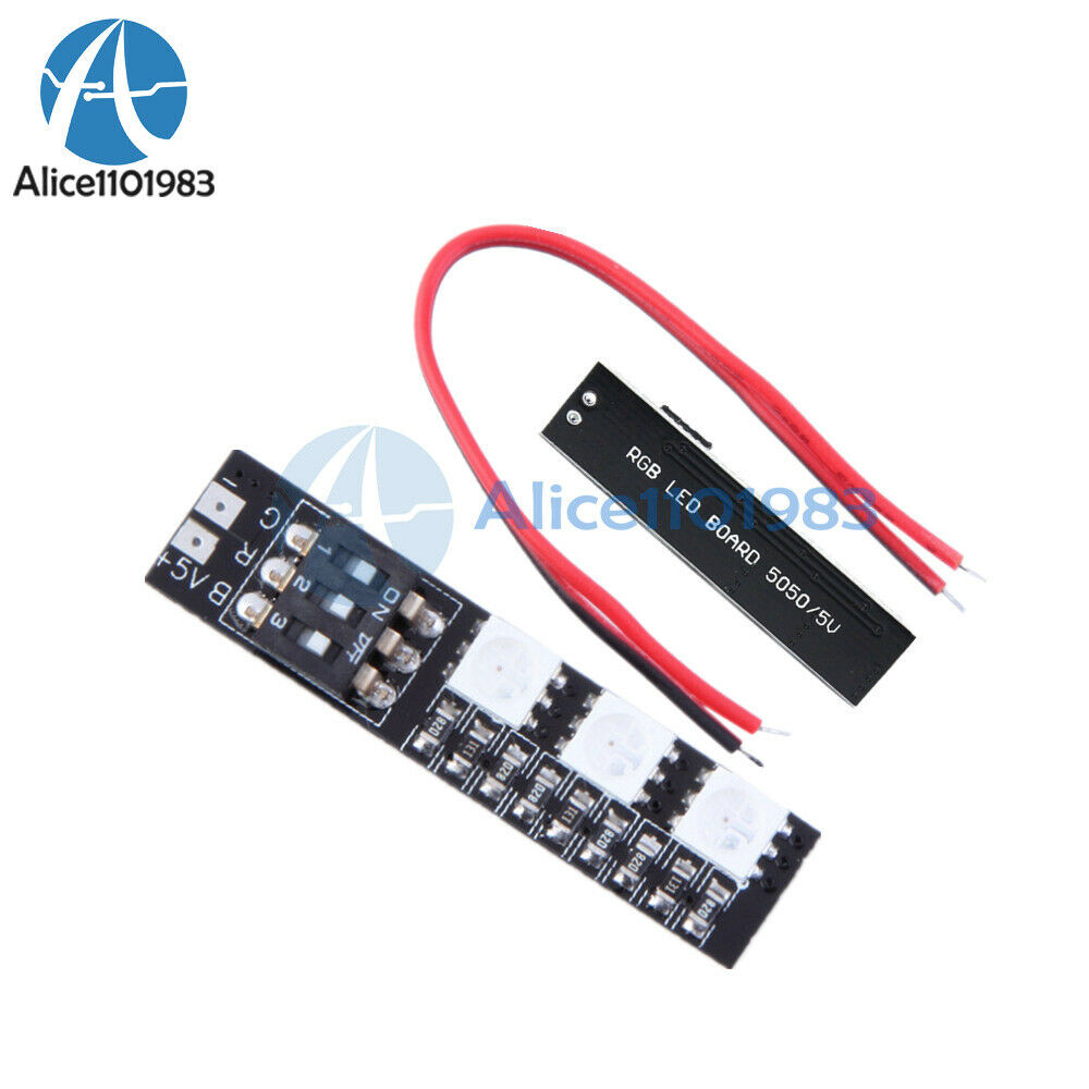 2PCS RGB 5050 3-LED Light  Board 5V 3S 4S 7 Colors Switch for RC 250 QAV250 FPV