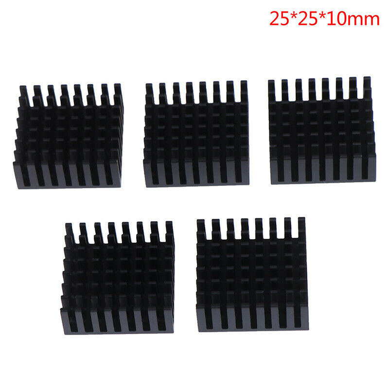 5pcs 25*25*10mm Aluminum Cooler Radiator Electronic Chip Heats..l8