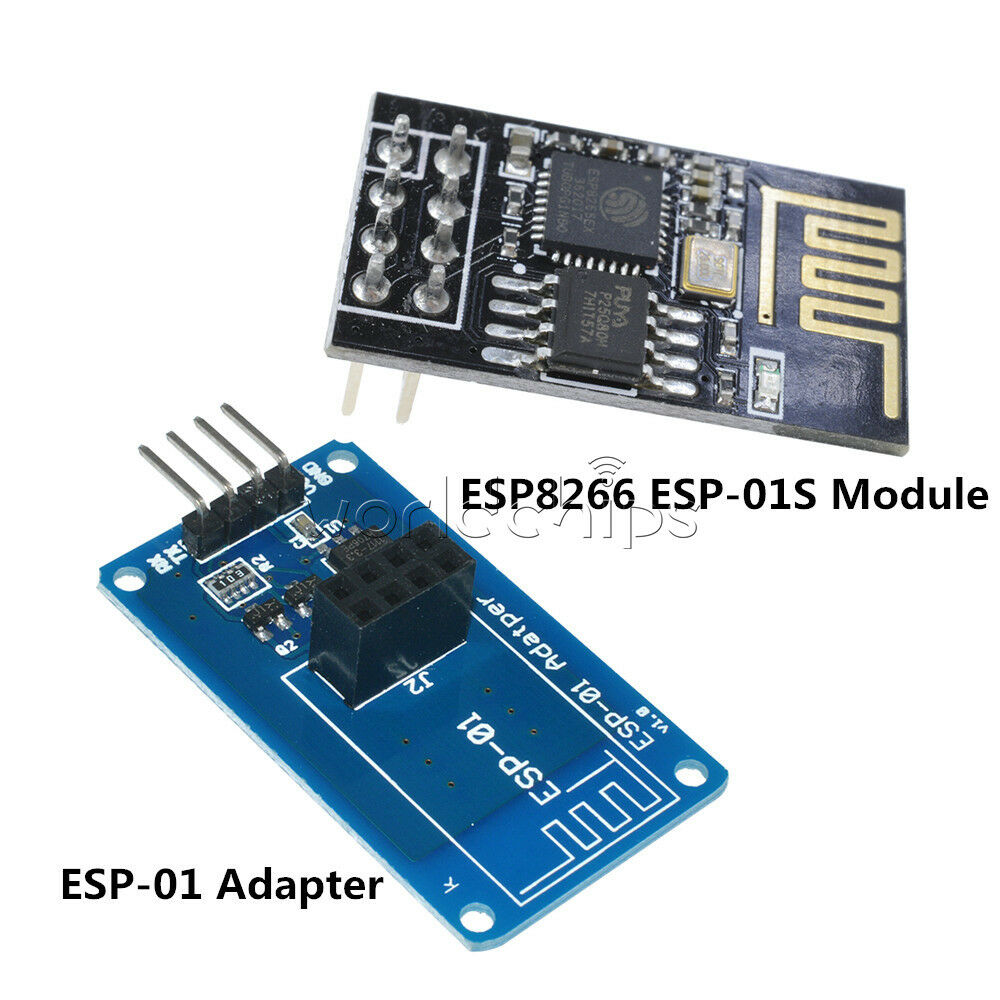 ESP8266 ESP-01S Serial Wi-Fi Wireless Module + ESP-01 Adapter for Arduino