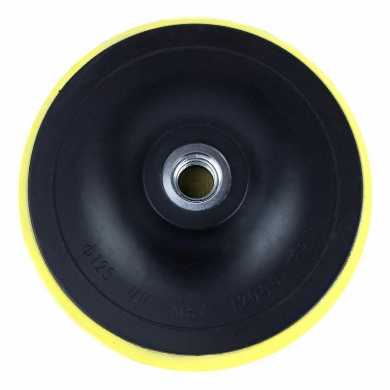 M14 Backing Pad Polishing Buffing Plate Rubber Universal Dia 125MM F9E5E5