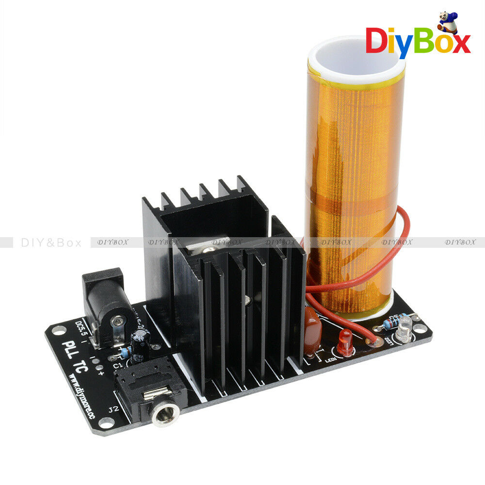 Mini Tesla Coil Plasma Speaker Finished Electronic Field Music 15W 15V-24V