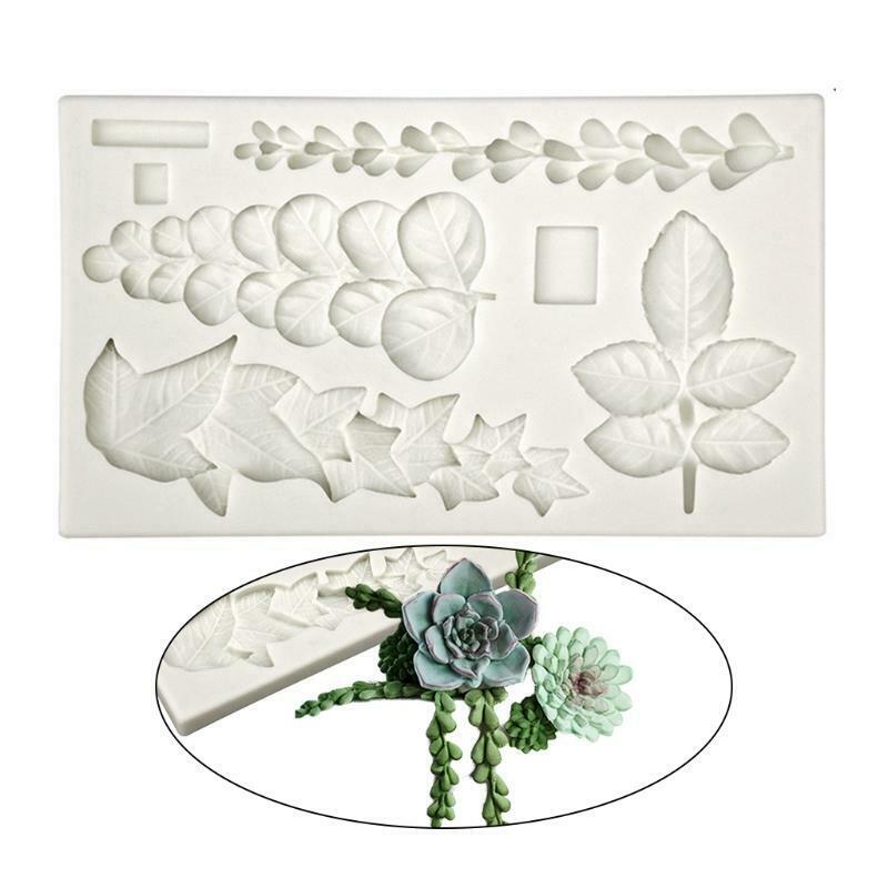 Silicone Material Succulent Leaf Decoration Fondant Candy Mold for DIY Chocolate