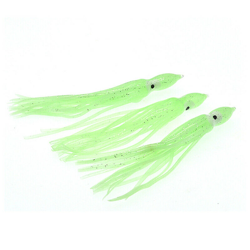 New 3pcs Rubber Squid Skirts 10cm Octopus Soft Fishing Lures Tuna Sailfish Baits