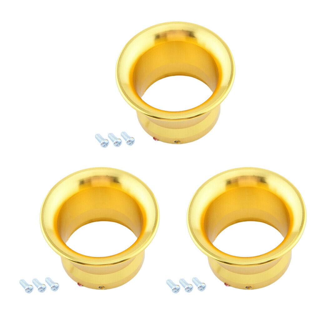 3pcs 50mm 2" Yellow Air Filter Velocity Stack Kit for PWK24 PWK30 Carburetor